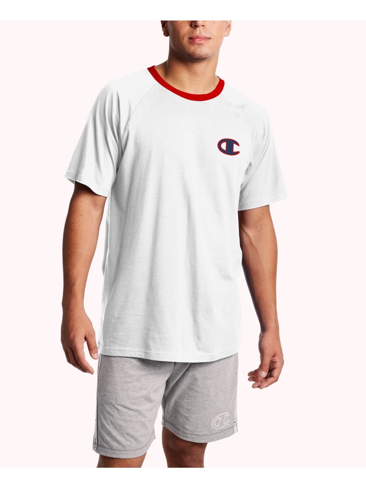 CHAMPION Men White T-Shirt M