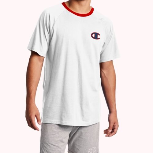 CHAMPION Men White T-Shirt M