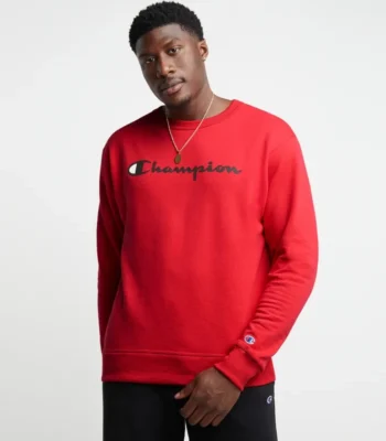 Champion Powerblend Crewneck Sweatshirt, Classic Script