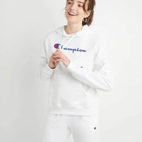 Champion Powerblend Hoodie, Script Logo