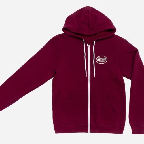 Cider Zip Hoodie Fleece Sweatshirt Maroon