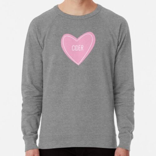 I Love CIDER Heart Lightweight Sweatshirt