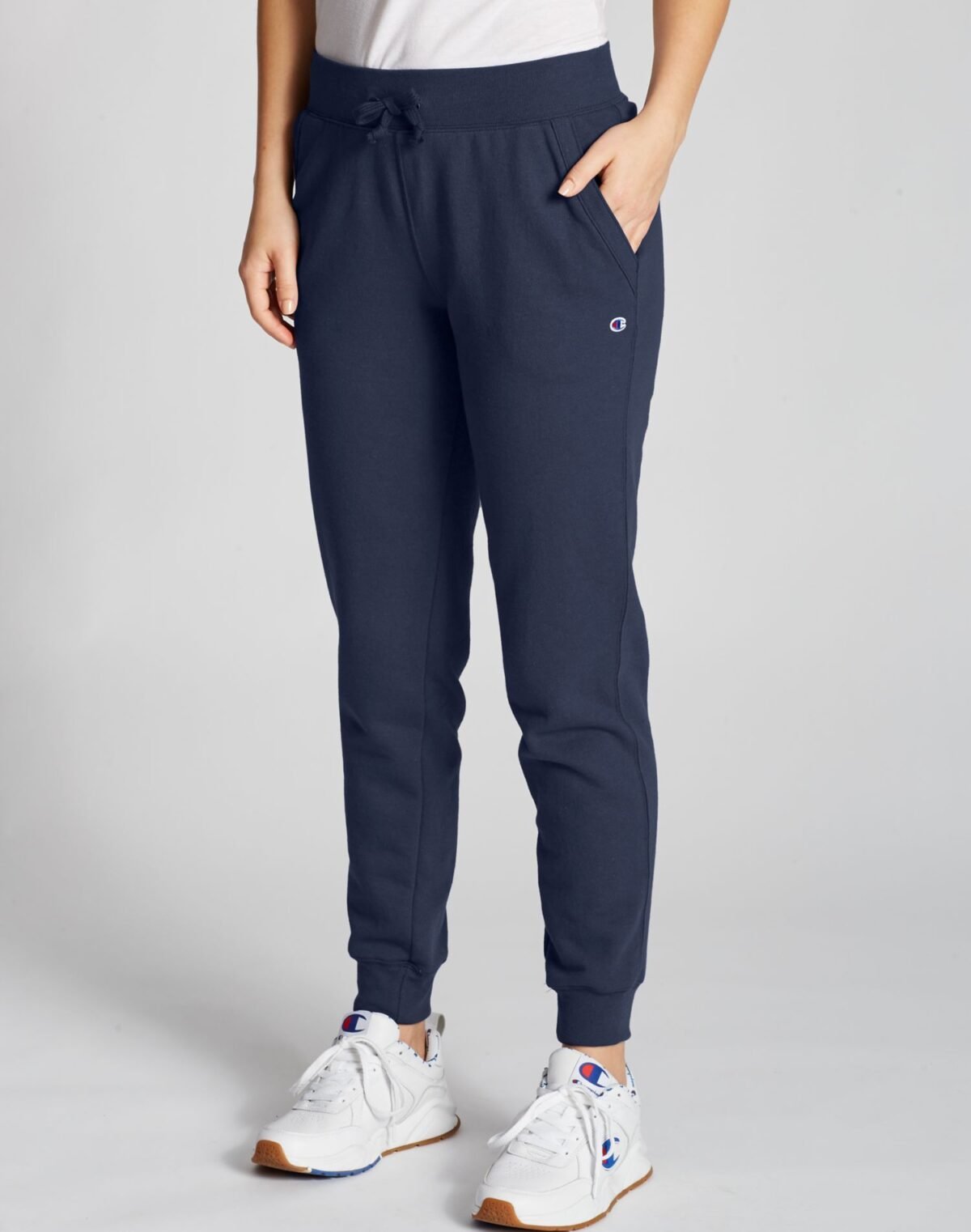 Champion Women White Pant Sweatpants1