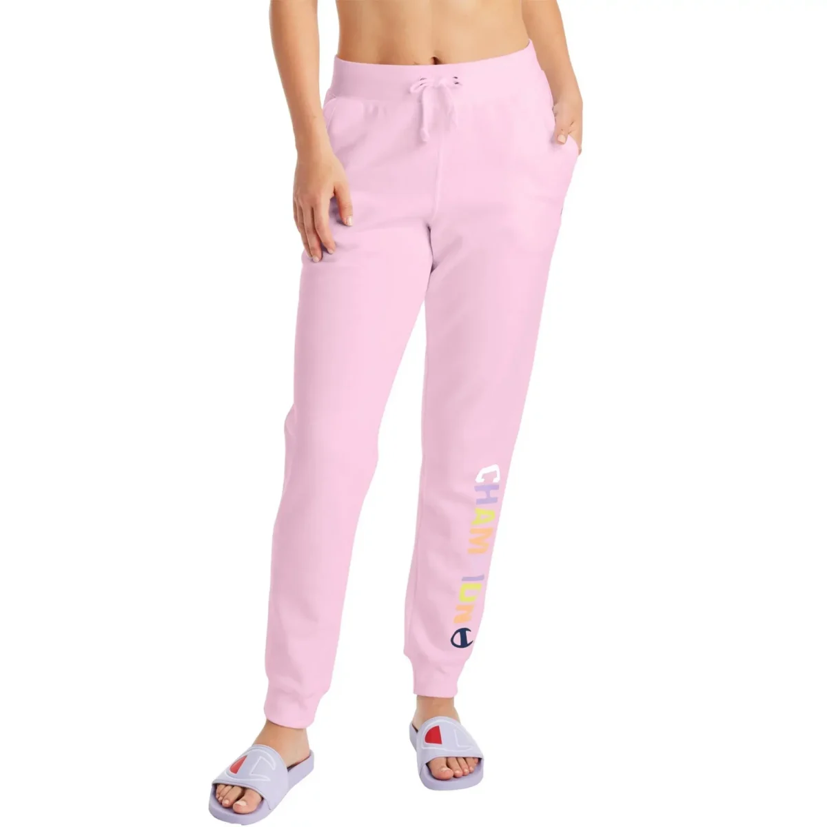 Champion Women White Pant Sweatpants5